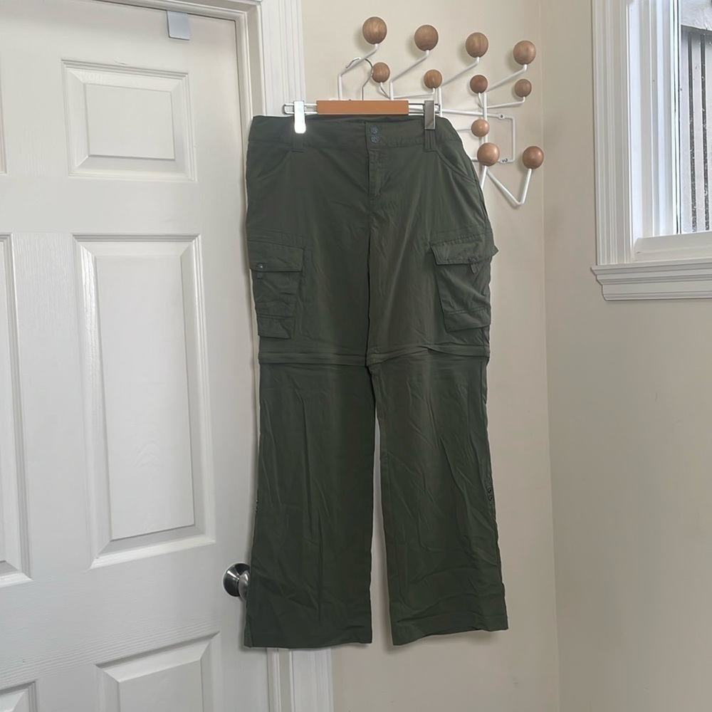 Prana - Outdoor Hiking Zip Shorts convertible 
Nylon Pants - Green - 12